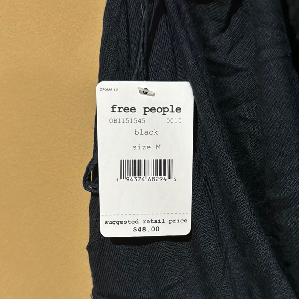 Free People My Way Top Black Size Medium - Picture 4 of 4